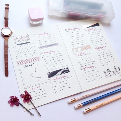 Bullet journal inspiration — intellectys:  — my week's all planned  out...
