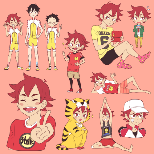 sunflowerkunoichi:naruko drawins!! ft. imaizumi and onoda with matching polka dot socks!!