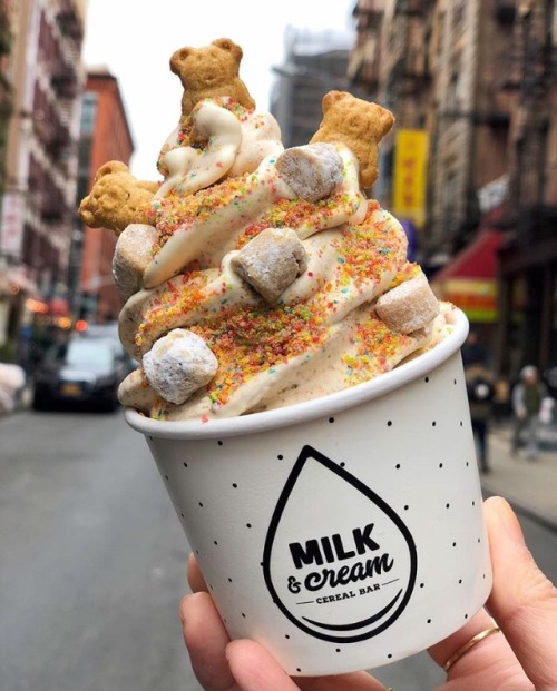 Milk &amp; Cream Cereal Bar NYC Credits Find the best foodie spots! #foodieapproved