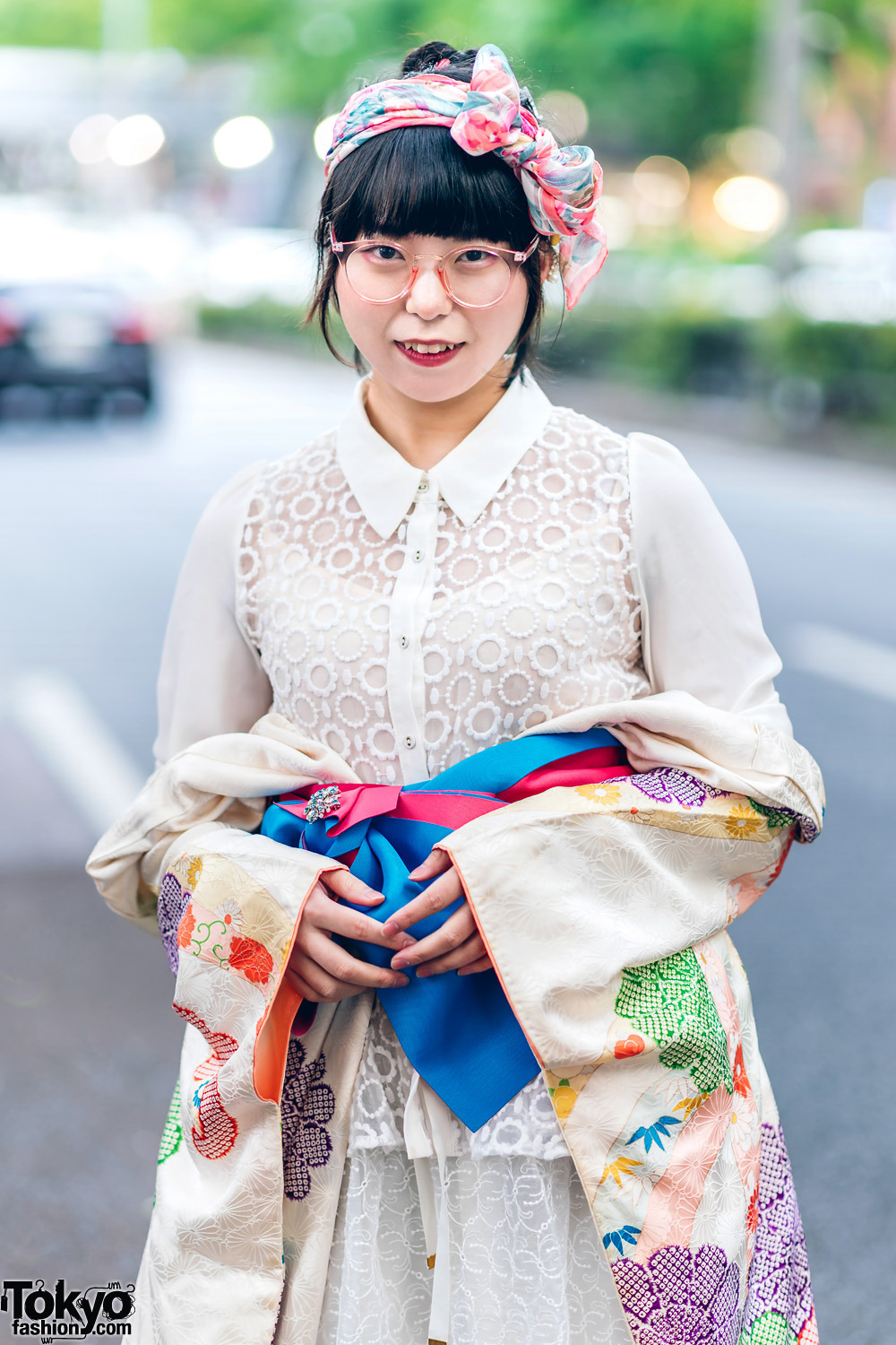 tokyo-fashion:  Japanese fashion student Lisa on the street in Harajuku wearing a