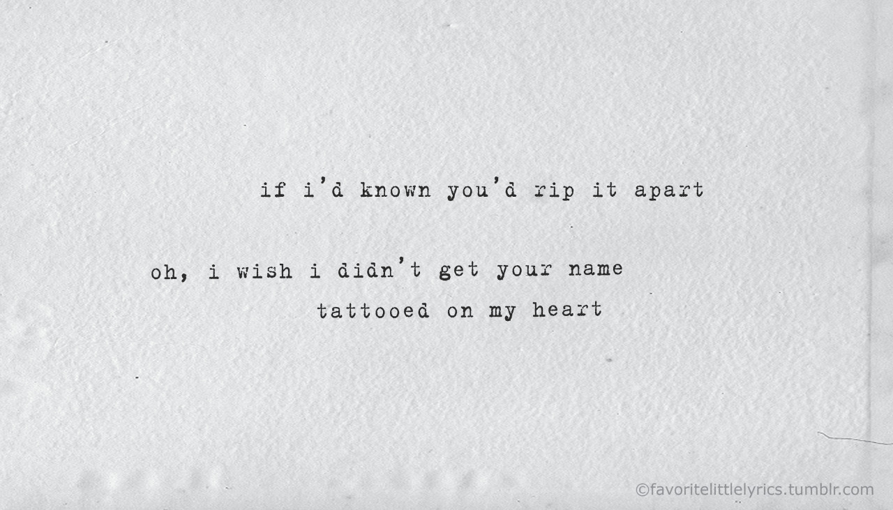 Band lyrics edits on Tumblr