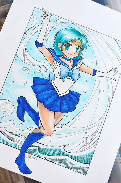 Sailor Mercury was the theme of the next swap I signed up for. Sign ups are still going, so I don&am