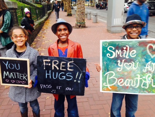 rulerofnothingimportant: Children throughout Portland, Oregon have been gathering on downtown street