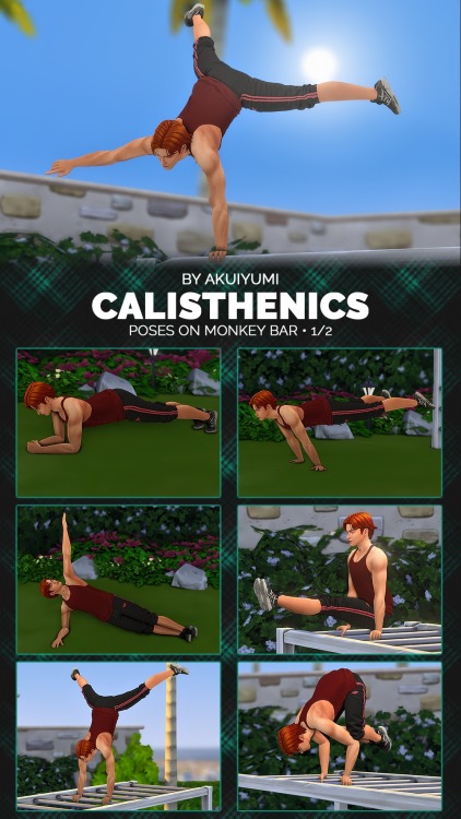 CALISTHENICS POSES13 poses + all in oneunisexyou’ll need the monkey bar for poses from 4 to 13