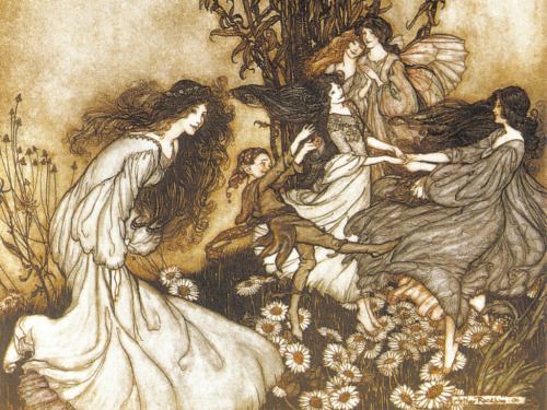 pagewoman:Dancing Fairies by  Arthur Rackham