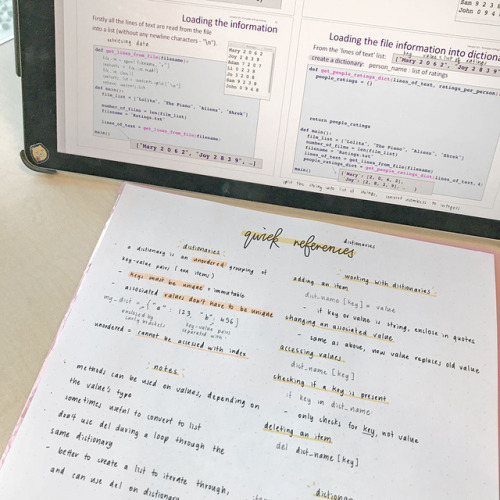 yesterday’s revision: making summary sheets for compsci before doing some practice papers! i also go