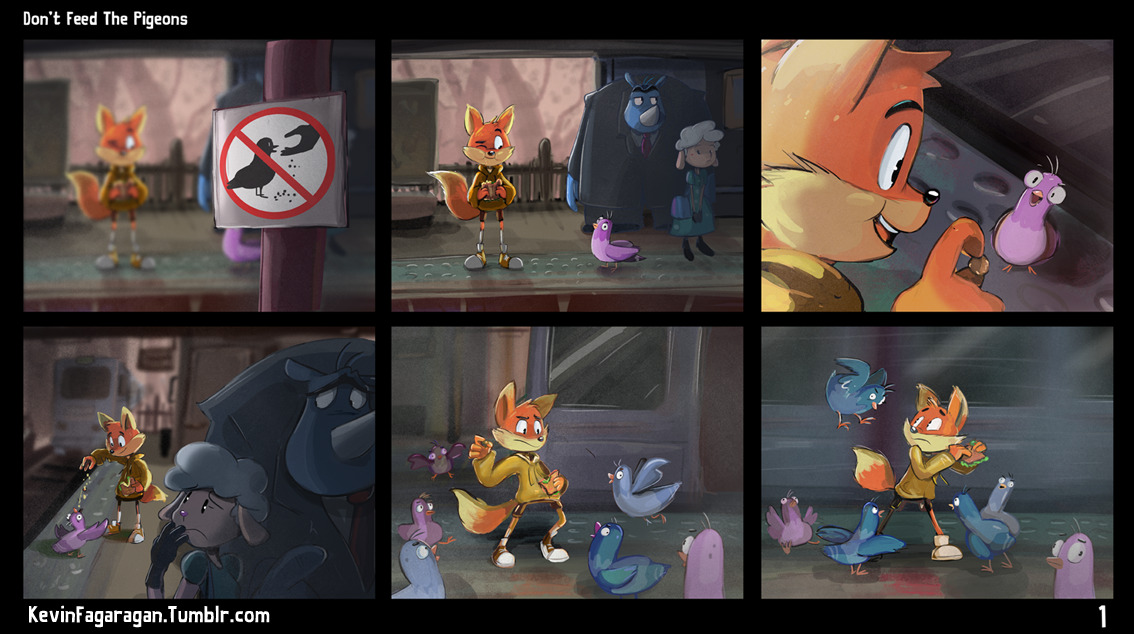 kevinfagaragan:  Don’t Feed The PigeonsAnother sequential piece done for class.