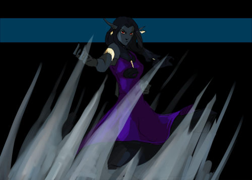 kavos-plz:  Drowcember day 11. Nayth is pretty good at ice based evocation magic.