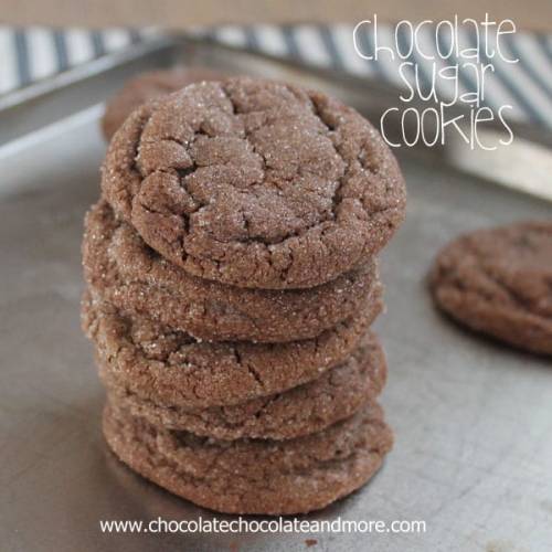 choco-chocoholics:Chocolate Sugar Cookies