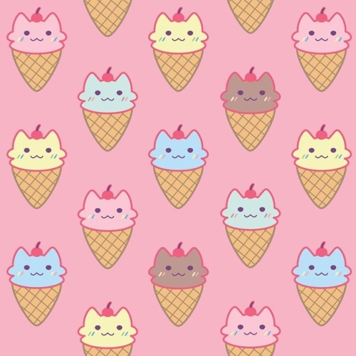 How do you feel about cats? Icee cream? How about them together? This print is one of my original de