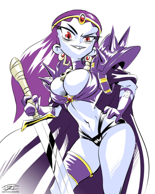 epictones:  I had to roll up a Shantae as Lina Inverse to match the Risky as Naga the Serpent. Here are both together. 