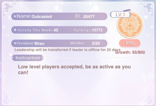 New love nikki association! Low level players and V0 players more than welcome!