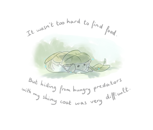 pinkadillydoo:             what if shinies were considered bad in the wild since