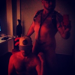 hirsutehypersex:  #daddyandhisboy getting ready for Extra Dirty