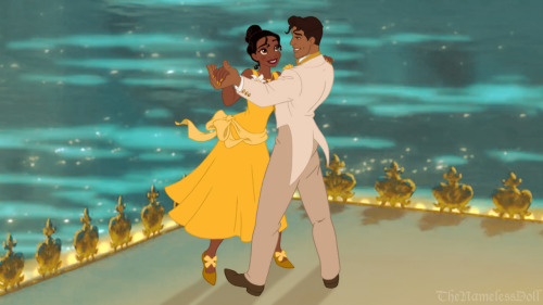 thenamelessdoll:Tiana and Naveen from “Princess and the Frog” dancing the day away. :3 ((Watch Me Ed