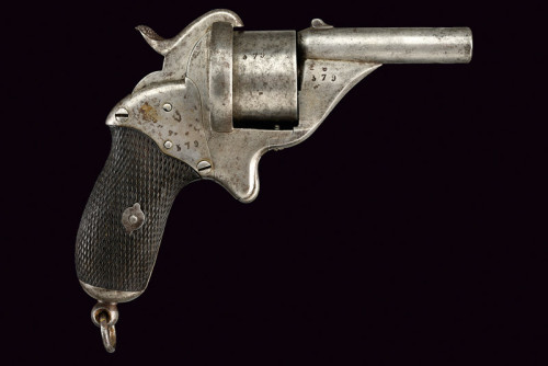 A rare pinfire Mazzochi revolver used by the Vatican Police, 19th century.