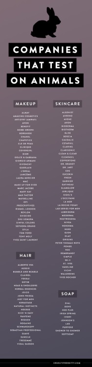 tragicinsanity:  In case you were wondering these brands on the left are companies that test on anim