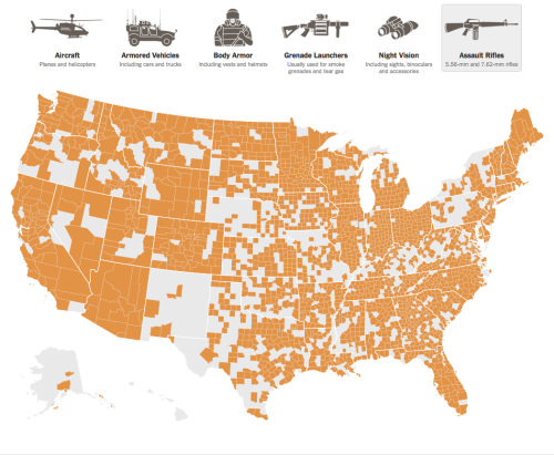 americaninfographic: Local Cops w/ Military Gear