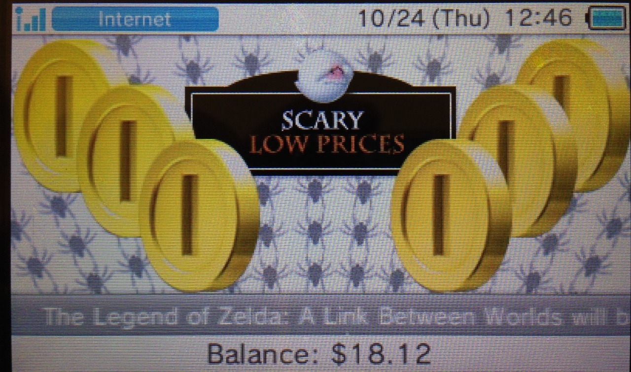 tinycartridge:  eShop’s spoopy Halloween makeover ⊟ I just logged onto the eShop