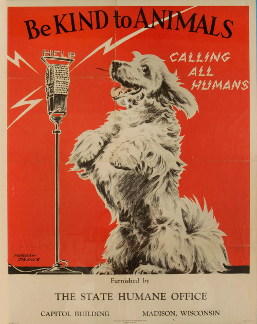 vintageeveryday:Adorable vintage posters promoting kindness to animals from the Great Depression.