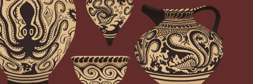 flaroh:Minoan nautical and floral ceramics The fourth piece in my Ancient Pottery Series :) See the 