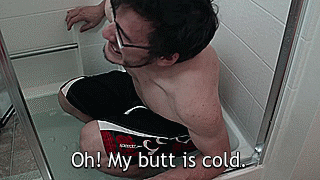 merkiplier:  Impossible Challenge: Ice Bath [x]  &ldquo;My bum bum is freezing!&rdquo;