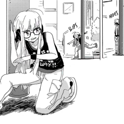 koniiro: Futaba showing off her hiding skills ￣  |˙ω˙)ว (x)