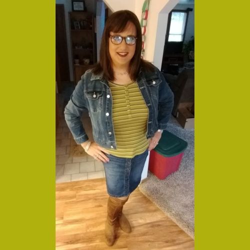 Throwback two years ago. Jean jacket and skirt with over the knee boots. #throwbackthursday #tbt #th