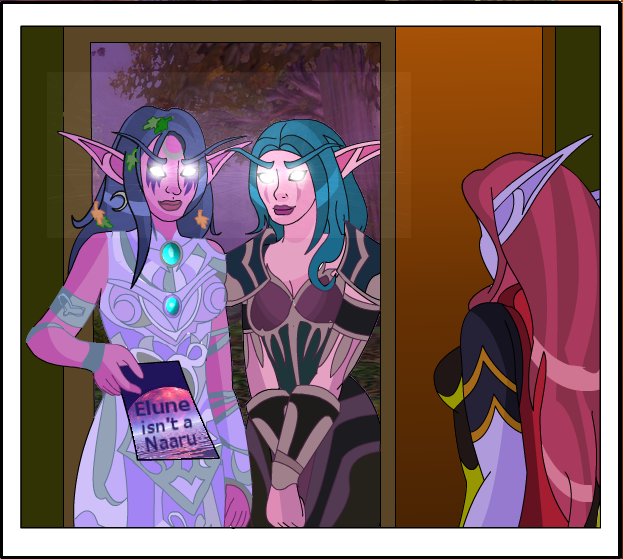 neva-shadowstalker:   ”Greetings, my name is Tyrande and this is Sister Shandris.