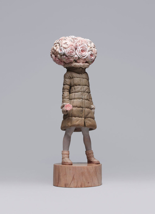 kelagon:thedesigndome:Glitched Wooden Statues Explore Complex Human EmotionsYoshitoshi Kanemaki from