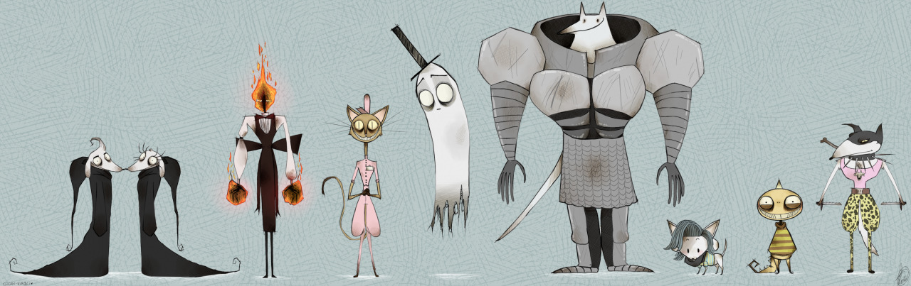 gidankuroki:   Guess what?  I finished the second page of the Crossover Tim Burton/