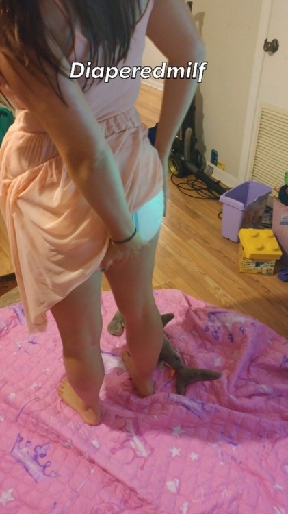diaperedmilf: First time ever being diapered by someone! I got spanked for being a bad baby girl too