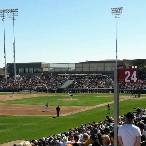 #SpringTraining #Phoenix #Arizona #Oakland #Athletics #SanFrancisco #Giants. (at Phoenix Municipal S