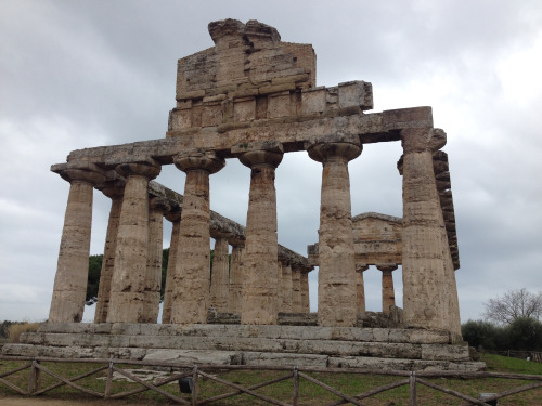 didoofcarthage: Temple of Athena (traditionally Ceres) at Paestum  Paestum was part of the regi