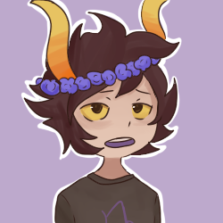 egfart:  Hello! I really like your icons (and art in general) and I noticed Gamzee was one of the characters you didn’t draw (yet?) so I just. did. this. yeahhh..  I didn’t draw him yet and maybe won’t draw at all along with the last