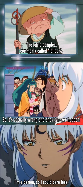 Shots from Urusei Yatsura Episode 16, and Inuyasha Episodes 34 &amp; 82