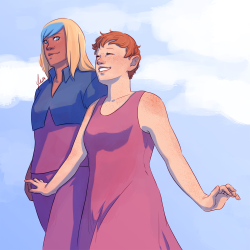 alwayshumancomic: yinza: I’ve been wanting to do more fanart for this lovely comic and Austen&