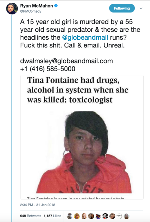 allthecanadianpolitics:The Globe & Mail: This is really bad.This is horrific levels of victim bl