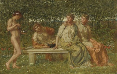 The Marble Seat by Albert Joseph Moore, 1865