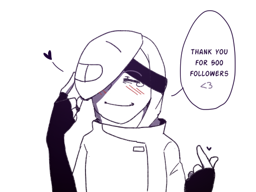 Hello! Thank You So Much For 500 Followers! That Was Fast Holy Crap, I Hope You Guys Arent Bored Of Me