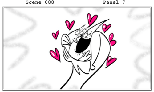 ovarianeruption:  Eddie Trigueros shared the storyboards for The Fremergency Frontact and there happened to have been a few deleted scenes. I’ve got them described when you view the boards but you ought to see the full board he has on his blog. 