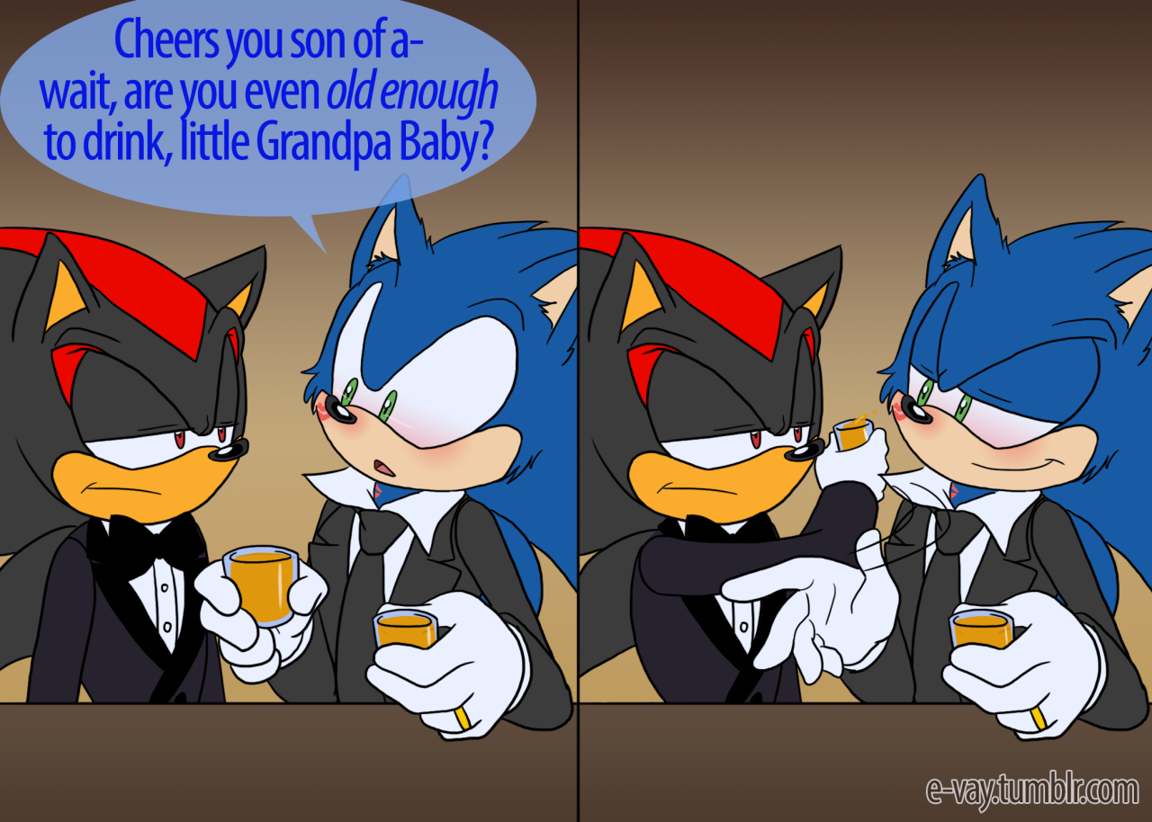 e-vay:  Fancy Party Shenanigans 6I have a headcanon that Shadow giggles like Ron