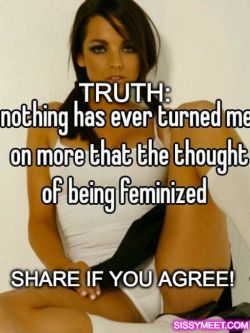 feminizationfantasymtf:  Male to female transformation. You want this and so much more…..  Become a woman and feminize your mind to the point of no return Once you start to feminize there is no way back.   This speaks truth 😍😍😍😍😍 Sissy
