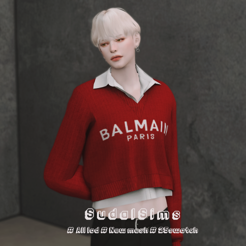 sudal-sims:[sudal] Crop Top & Shirt M ▶ All lod▶ Top - 25 Swatch▶ shirt - 10 Swatch ★You can