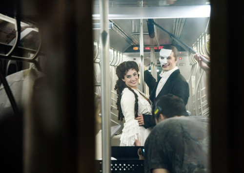 marleneoftheopera:Paul Schaefer and Julia Udine for the MTA subway ad.