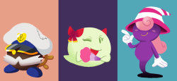 jpmeshew:  Lineless triptych of my three favorite paper mario partners! (dA) 