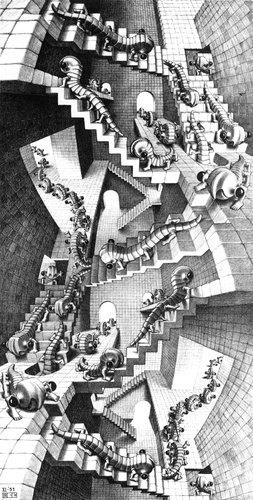 artist-mcescher:  House of Stairs, 1951, M.C. Escher