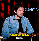 jessicachastein:The Martian cast play “Save or Kill” (x)