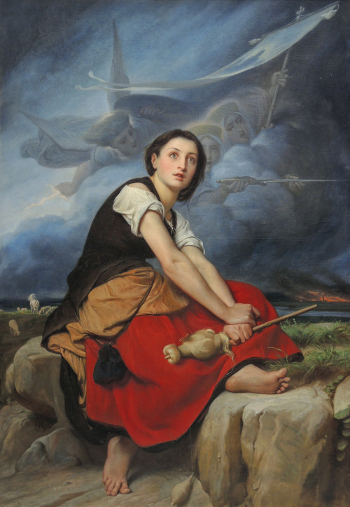 mysteriousartcentury:JOAN OF ARC1. Joan of Arc by John Everett Millais;2. Jeanne d'arc é