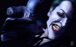 mistahjslover:  Batman vs. the Joker - colors by gabcontreras 